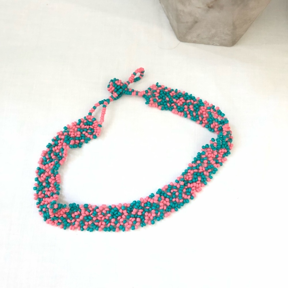 Handmade beaded choker